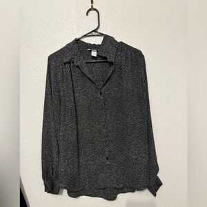 H&M Black and White Blouse